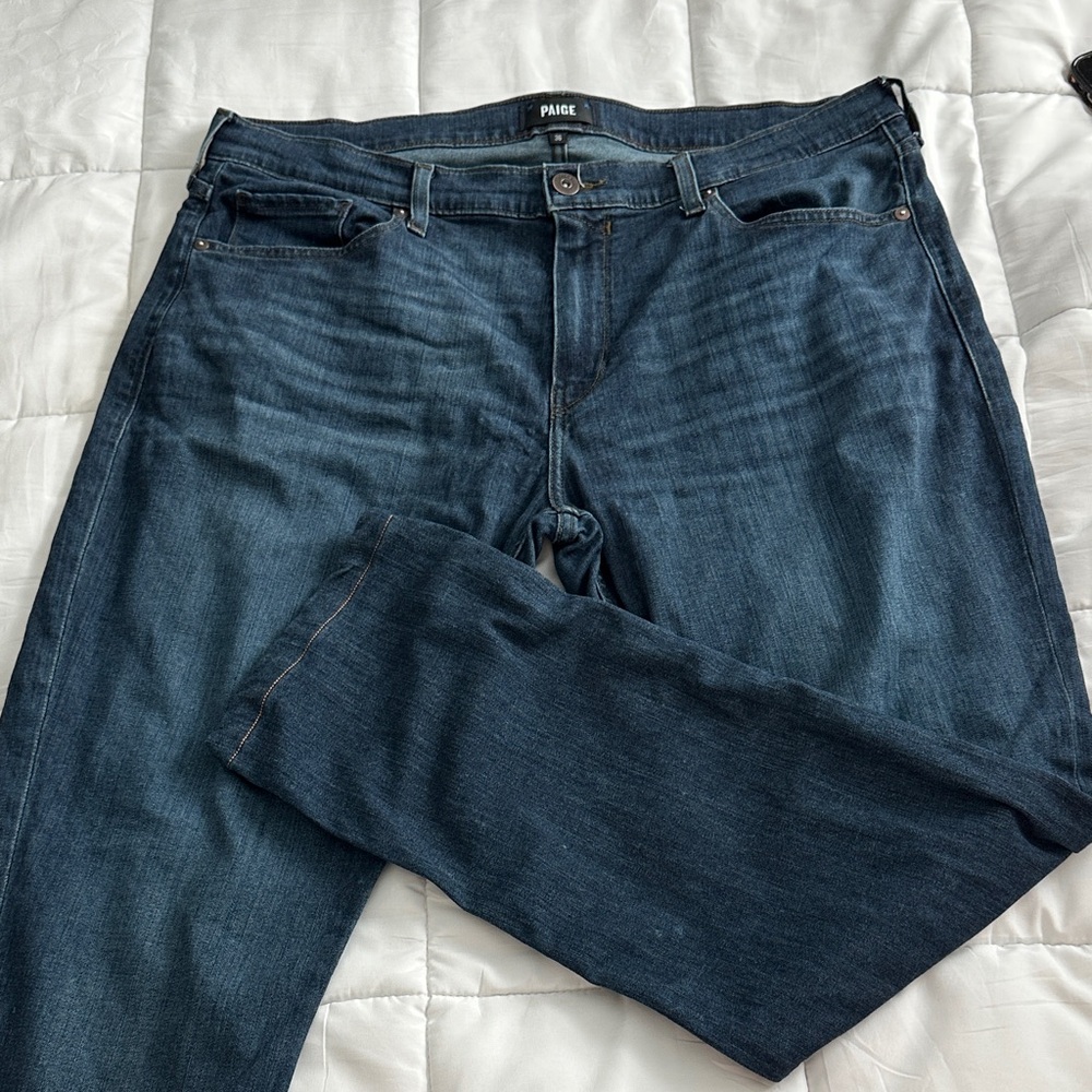 PAIGE Men’s Dark Indigo Straight Jeans